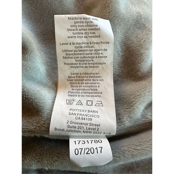 Pottery Barn women’s cozy gray lounge Sherpa soft bathrobe size Large #9-1560 - Picture 4 of 5
